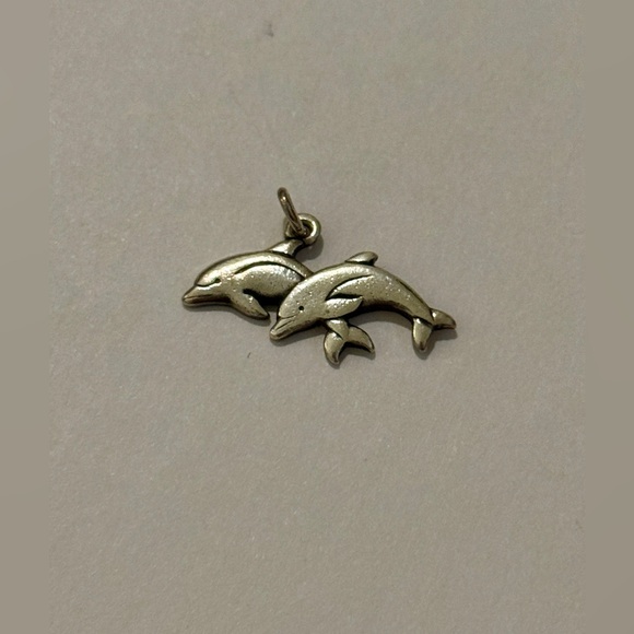 James Avery Sterling Silver Jumping Dolphins Pendant - Picture 1 of 2